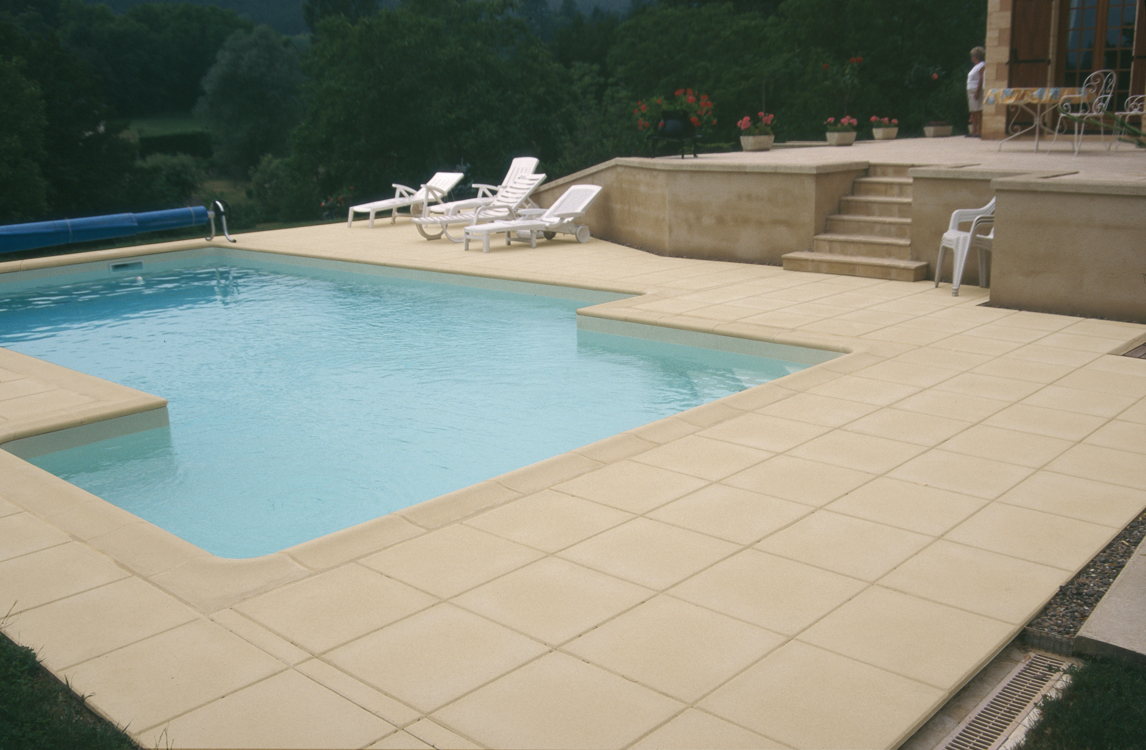 dalle de piscine guyenne ocre - PIERTEC